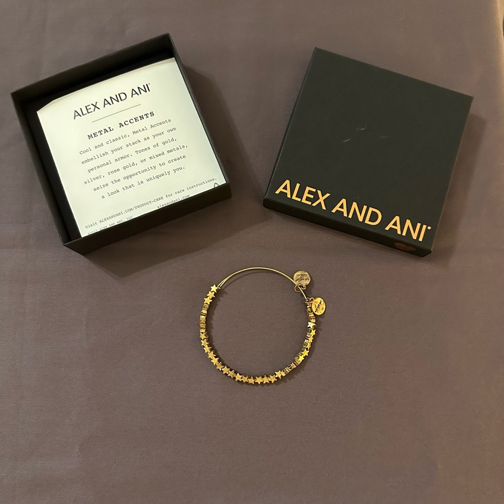 Alex and Ani Gold Adjustable Bangle Bracelet